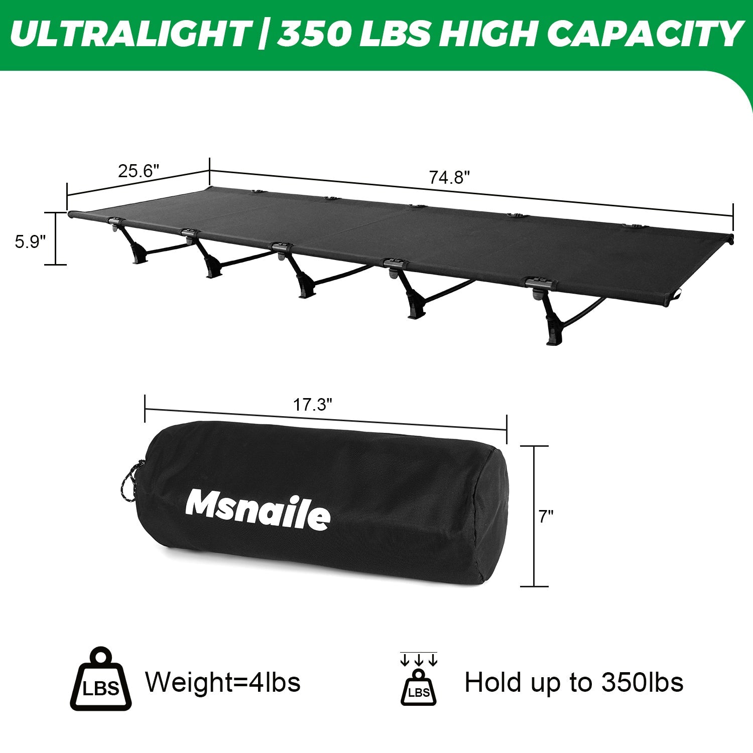 Elite Series: Carbon Fiber Camping Bed — The Ultimate Lightweight & High-Strength Portable Cot for Pro Campers