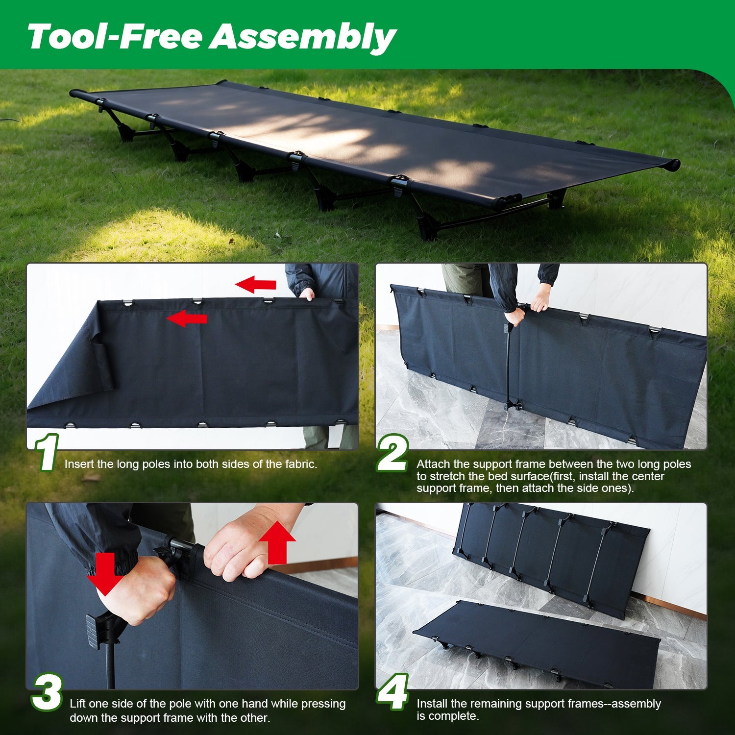 Elite Series: Carbon Fiber Camping Bed — The Ultimate Lightweight & High-Strength Portable Cot for Pro Campers