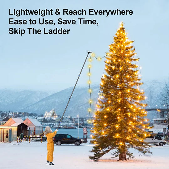 Doben Carbon Fiber Christmas Light Hanger Pole with Utility Hook, bird feeder pole,christmas light pole hanger tool（365-day after-sales service）