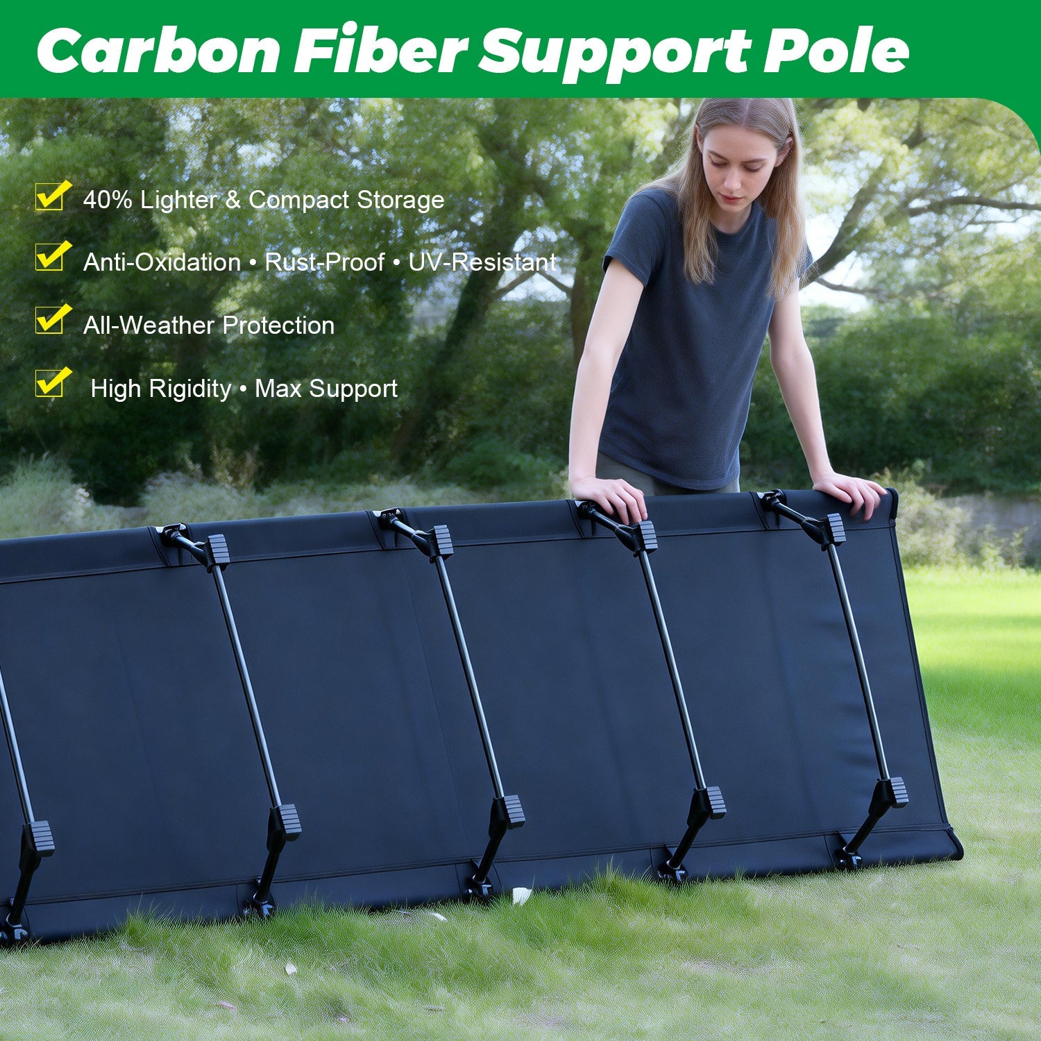 Elite Series: Carbon Fiber Camping Bed — The Ultimate Lightweight & High-Strength Portable Cot for Pro Campers