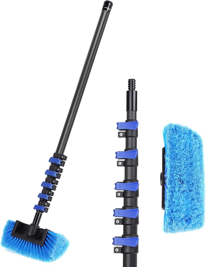 Doben 4.7-24FT Carbon Fiber Car Wash Brush Kit - Ultra Soft Bristle