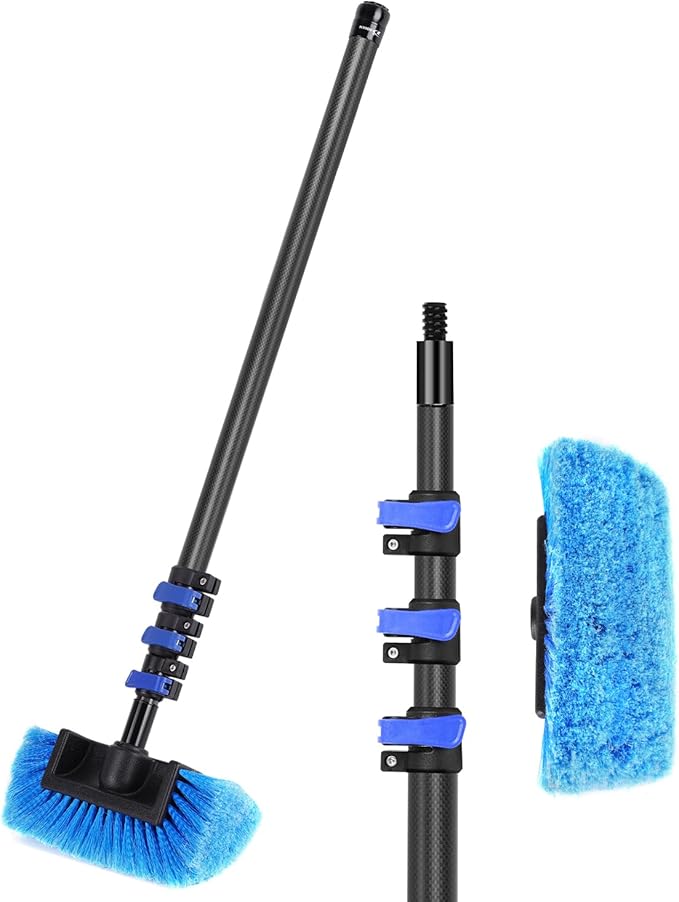 Doben 4.7-24FT Carbon Fiber Car Wash Brush Kit - Ultra Soft Bristle