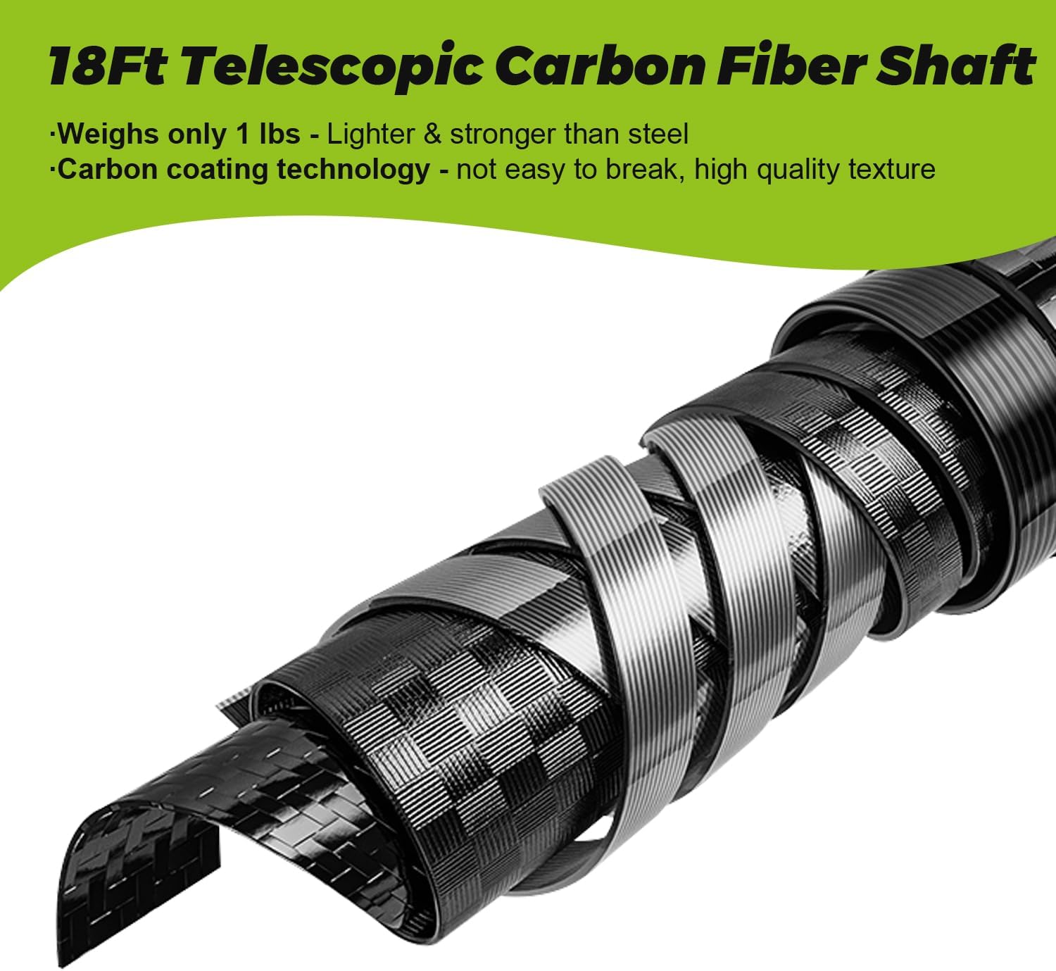 Doben Golf Ball Retriever Telescopic, Carbon Fiber Golf Ball Picker Upper for Water, Lightweight & Durable Golf Ball Grabber with 2 Claw Sucker Tool, Golf Accessories Gifts for Men Women