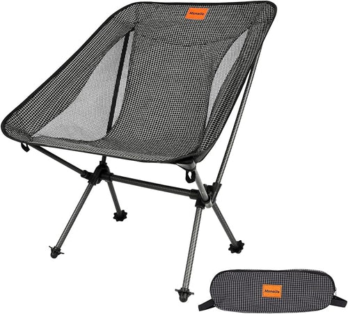 Carbon Fiber Lightweight Folding Camping Chair , Stable Compact Portable for Outdoor Camp, Travel, Beach, Picnic, Festival, Hiking, Backpacking