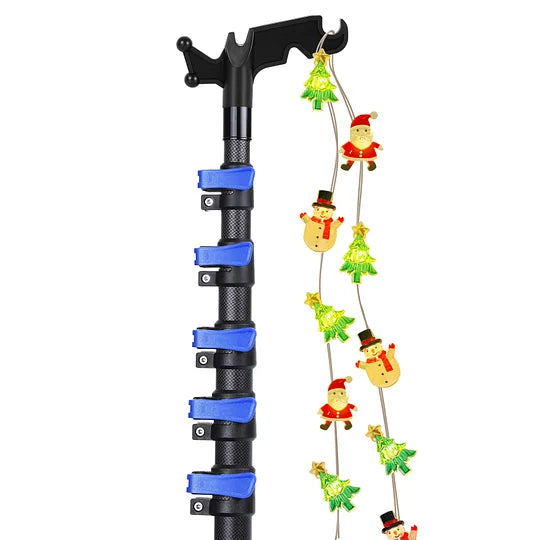 Doben Carbon Fiber Christmas Light Hanger Pole with Utility Hook, bird feeder pole,christmas light pole hanger tool（365-day after-sales service）