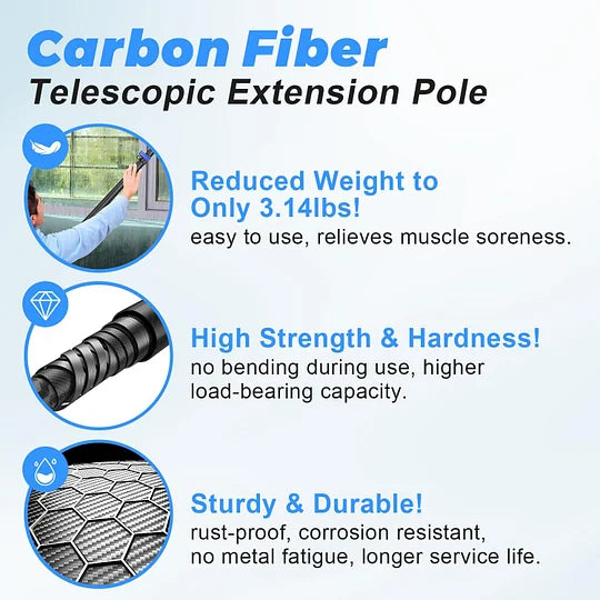 Doben Carbon Fiber Christmas Light Pole 4.7-24FT - Telescopic Hanger Tool