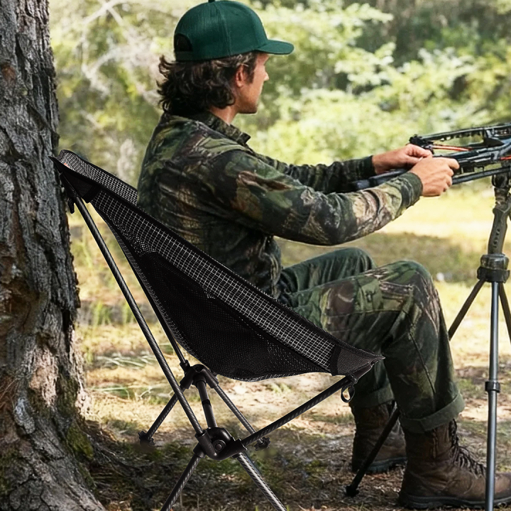 Doben Carbon Fiber Lightweight Folding Camping Chair , Stable Compact Portable for Outdoor Camp, Travel, Beach, Picnic, Festival, Hiking, Backpacking