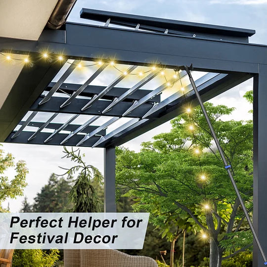 Doben Carbon Fiber Christmas Light Hanger Pole with Utility Hook, bird feeder pole,christmas light pole hanger tool（365-day after-sales service）